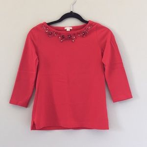 Crewcuts Flower Neckline Shirt